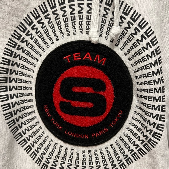 Supreme Chenille Applique Hooded Sweatshirt - Picture 3 of 5